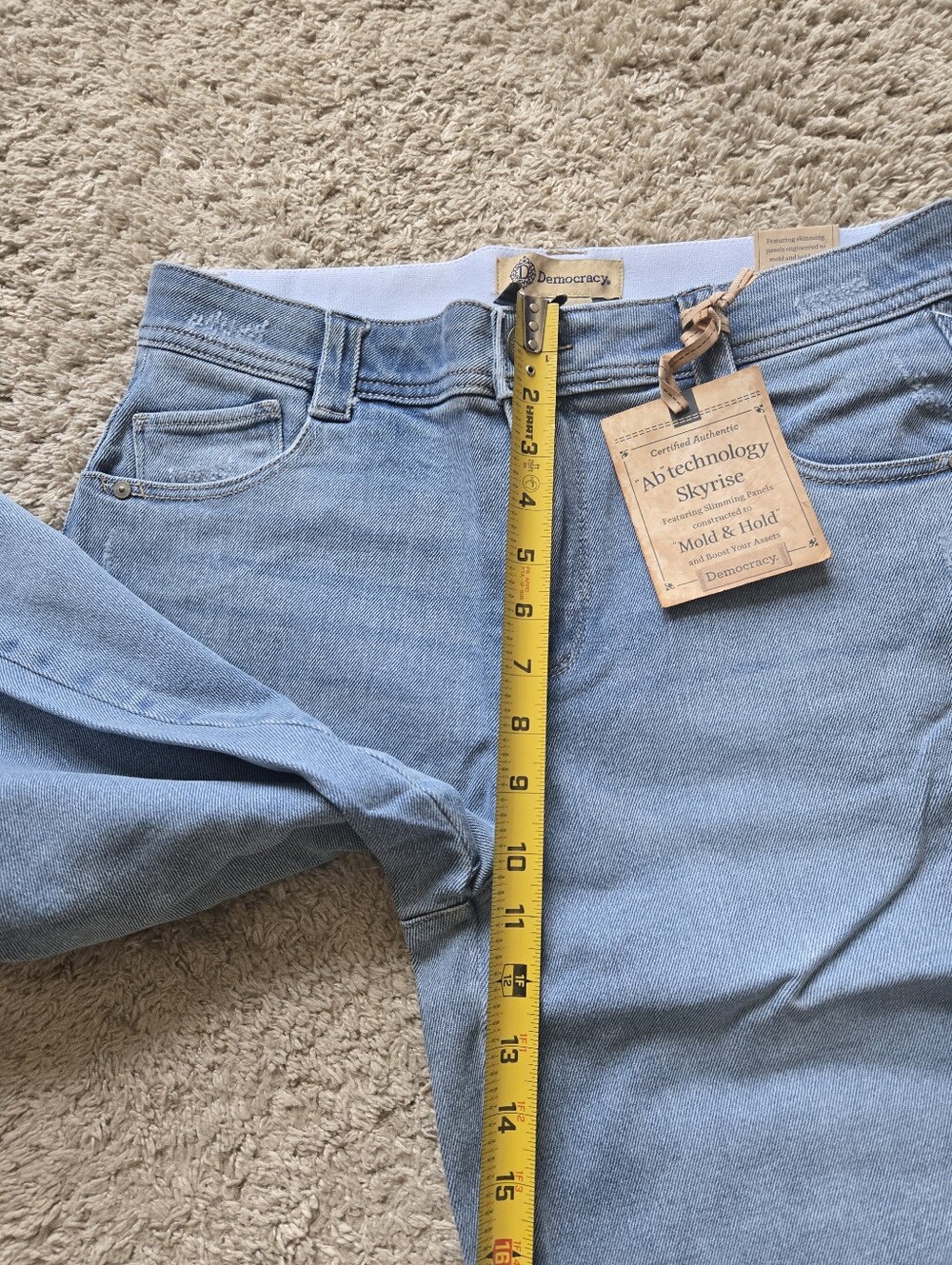 Democracy Ab Technology Skyrise Barrel Leg Jeans Womens 6 - Picture 11 of 13